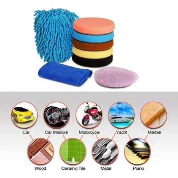 Compound Polishing Waxing Buffing Sponge Pads Kit For Car Polisher Tool 8Pcs Kit
Compound Polishing Waxing Buffing Sponge Pads Kit For Car Polisher Tool 8Pcs Kit