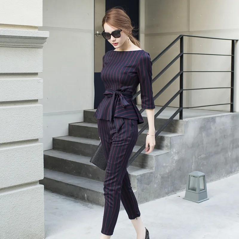 2019 Autumn New Style Korean-style Slim Fit Fashion Stripes Graceful Elegant Two-Piece Set Business Suit Women's
2019 Autumn New Style Korean-style Slim Fit Fashion Stripes Graceful Elegant Two-Piece Set Business Suit Women's