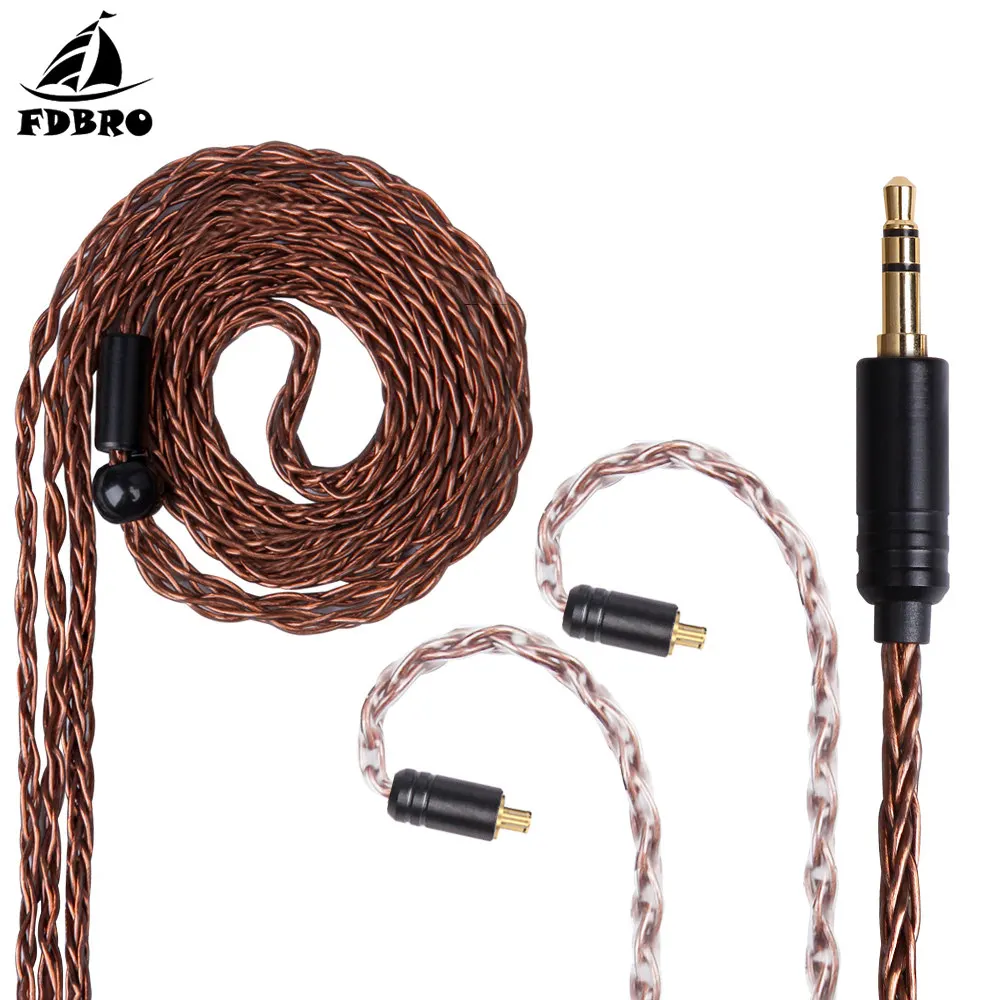 FDBRO 8 Core Headset Upgrade Line 2.5/3.5/4.4mm Headphone Silver Plated Wire Earphone Cable A2DC IM IE80 For LS50 LS70 LS200 
FDBRO 8 Core Headset Upgrade Line 2.5/3.5/4.4mm Headphone Silver Plated Wire Earphone Cable A2DC IM IE80 For LS50 LS70 LS200
