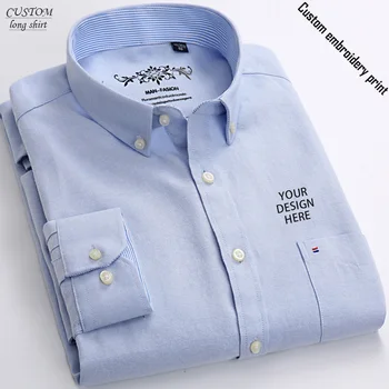 Custon Embroidery Mens Long Sleeve Solid Dress Shirt with Left Chets Pocket High-quality Male Casual Reglar-fit Tops Button
Custon Embroidery Mens Long Sleeve Solid Dress Shirt with Left Chets Pocket High-quality Male Casual Reglar-fit Tops Button