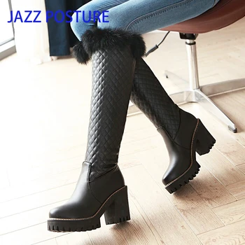 2019 Cotton fashion waterproof snow boots women's knee high boots High heel winter boots platform fur shoes women white black
2019 Cotton fashion waterproof snow boots women's knee high boots High heel winter boots platform fur shoes women white black
