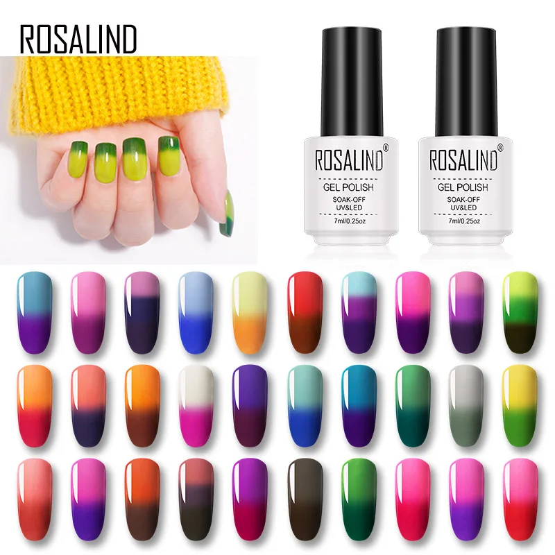 ROSALIND 7ML Gel Nail Polish Temperature Color Changing UV Nail Art Gel Lacquer Semi Permanent Gel Varnish For Nails Manicure
ROSALIND 7ML Gel Nail Polish Temperature Color Changing UV Nail Art Gel Lacquer Semi Permanent Gel Varnish For Nails Manicure