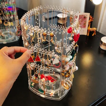 360-Degree Rotating 4 Tiers Earring And Jewelry Organizer Jewelry Display Rack Storage Rack Earring Necklace Chain Organizer
360-Degree Rotating 4 Tiers Earring And Jewelry Organizer Jewelry Display Rack Storage Rack Earring Necklace Chain Organizer