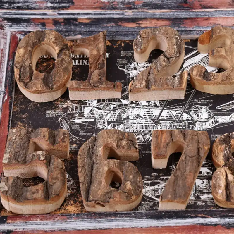 english wooden number decorative wedding decoration crafts wood