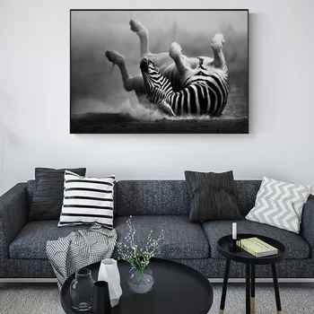 Animal Canvas Oil Painting A Zebra Wallowing In The Dust Wall Art Poster and Prints Wall Pictures for Home Living Room Decor
Animal Canvas Oil Painting A Zebra Wallowing In The Dust Wall Art Poster and Prints Wall Pictures for Home Living Room Decor