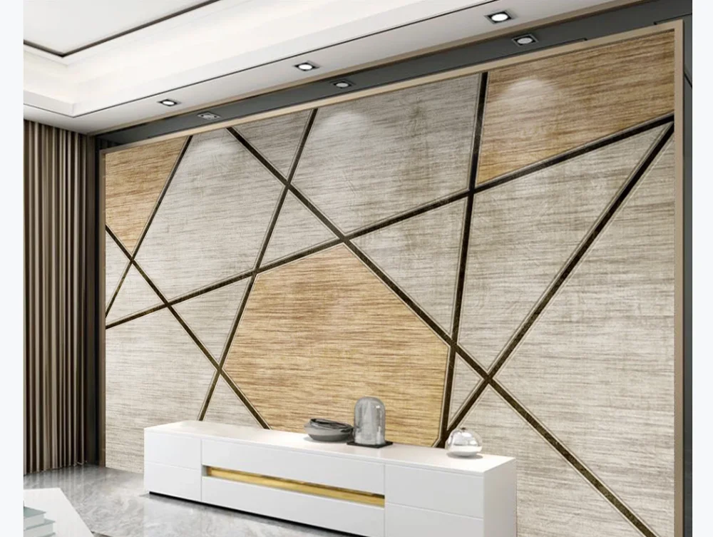 Custom photo wallpaper mural Chinese creative simple modern geometric triangle background wall painting
Custom photo wallpaper mural Chinese creative simple modern geometric triangle background wall painting