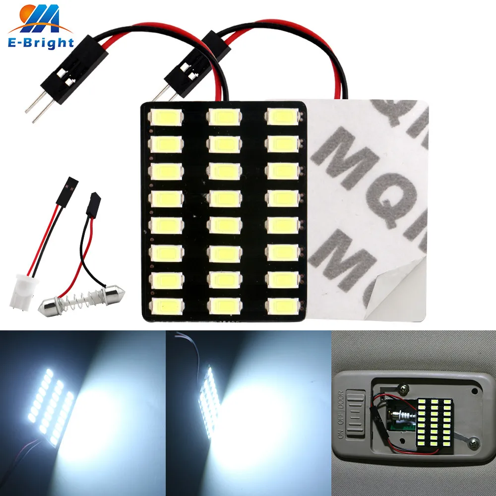 

DC12V Promotion T10 24 LED 5630 SMD Light Panel Board White Car Auto Interior Dome Reading Map BA9S Festoon Lamp Bulb