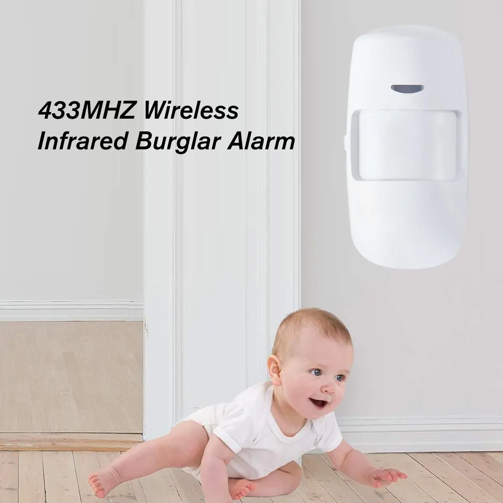 433MHZ Wireless Infrared Burglar Alarm Wireless Motion Sensor Human Infrared Detector Wireless Wide Angle Probe
433MHZ Wireless Infrared Burglar Alarm Wireless Motion Sensor Human Infrared Detector Wireless Wide Angle Probe