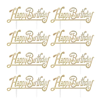 100PCS Birthday Cake Dessert Decor HAPPY BIRTHDAY Printed Cake Plug Cards Delicate Cake Topper for Brithday (Golden)
100PCS Birthday Cake Dessert Decor HAPPY BIRTHDAY Printed Cake Plug Cards Delicate Cake Topper for Brithday (Golden)