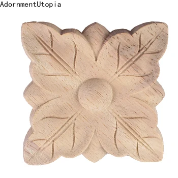 Natural Wood Appliques Square Flower Carving Decals Decorative Wooden Mouldings for Cabinet Door Furniture Decor Craft 7/8/10cm
Natural Wood Appliques Square Flower Carving Decals Decorative Wooden Mouldings for Cabinet Door Furniture Decor Craft 7/8/10cm