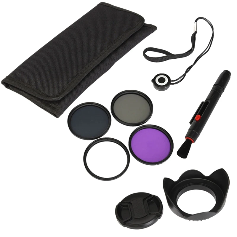 Camera Set UV FLD CPL ND4 58Mm Circular Polarizer Protector Polarizing Filter Kit + Lens Hood Cap for Canon for Sony
Camera Set UV FLD CPL ND4 58Mm Circular Polarizer Protector Polarizing Filter Kit + Lens Hood Cap for Canon for Sony