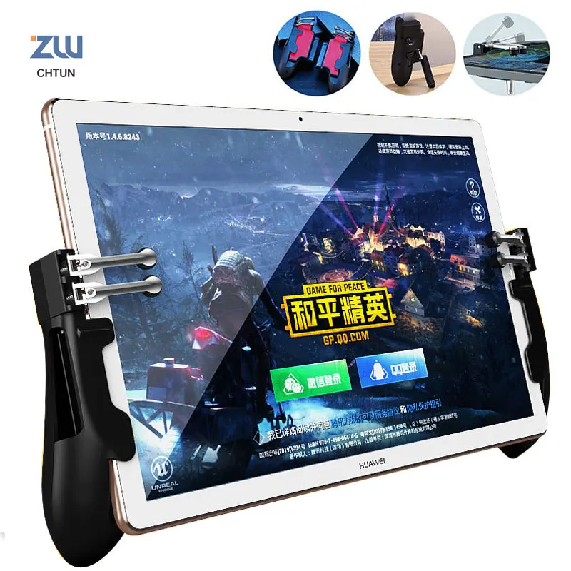 Pubg Mobile Trigger Gamepad Grip L1R1 Fire Aim Button Joystick For Ipad Tablet FPS Game Handle PUBG ipad Controller Six Finger
Pubg Mobile Trigger Gamepad Grip L1R1 Fire Aim Button Joystick For Ipad Tablet FPS Game Handle PUBG ipad Controller Six Finger
