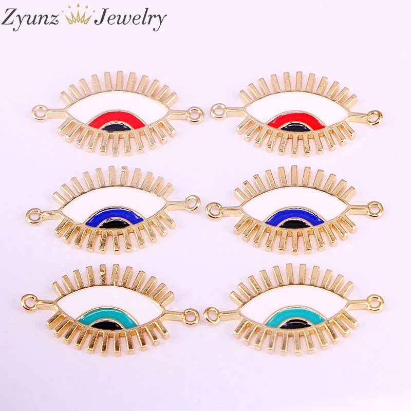 10PCS, Gold Color Enamel Eye Beads Connector Charms Beads Fit Bracelet For Women DIY Jewelry Making Findings
10PCS, Gold Color Enamel Eye Beads Connector Charms Beads Fit Bracelet For Women DIY Jewelry Making Findings