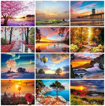 EverShine 5D DIY Oil Paint By Numbers Natural Painting By Numbers Sunset Landscape On Canvas HandPainted Wall Set Home Decor
EverShine 5D DIY Oil Paint By Numbers Natural Painting By Numbers Sunset Landscape On Canvas HandPainted Wall Set Home Decor