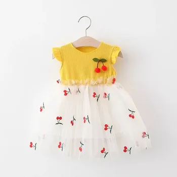 Baby Girl Dress Summer Sleeveless Cherry Embroidery Newborn Baby Tulle Tutu Dress Outfits Princess Girl Wedding Party Clothes
Baby Girl Dress Summer Sleeveless Cherry Embroidery Newborn Baby Tulle Tutu Dress Outfits Princess Girl Wedding Party Clothes