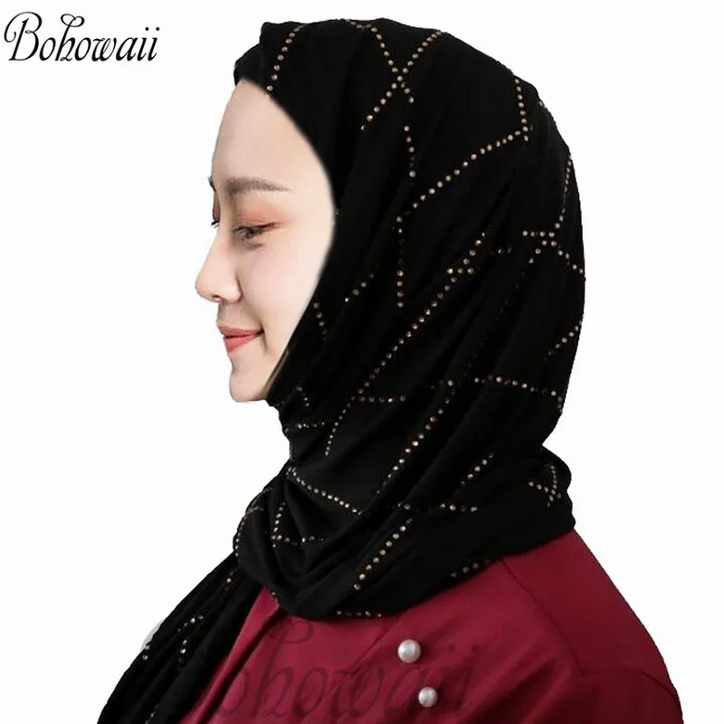 BOHOWAII Diamond Jersey Hijab Hair Scarf Women Headband Muslim Fashion Turban Foulard Musulmane Pour Femme Ramadan Hoofddoek
BOHOWAII Diamond Jersey Hijab Hair Scarf Women Headband Muslim Fashion Turban Foulard Musulmane Pour Femme Ramadan Hoofddoek