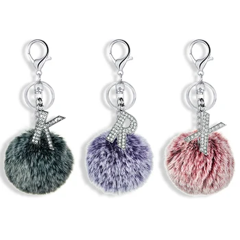 26 colors English alphabet fur ball keychain creative small gift pendant alloy rhinestone alphabet key chain key ring
26 colors English alphabet fur ball keychain creative small gift pendant alloy rhinestone alphabet key chain key ring