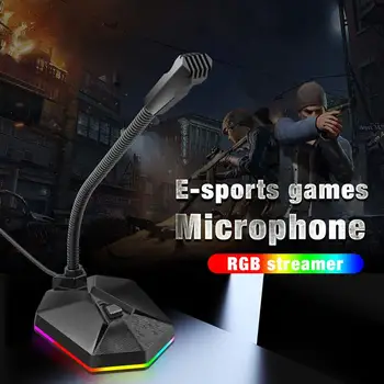 Capacitive Microphone with RGB Light Effect USB Noise Reduction Computer gaming Microphone for Gaming Streaming PC phone table
Capacitive Microphone with RGB Light Effect USB Noise Reduction Computer gaming Microphone for Gaming Streaming PC phone table