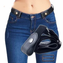 

Buckle-Free Belt For Jean Pants,Dresses,No Buckle Stretch Elastic Waist Belt For Women/Men,No Bulge,No Hassle Waist Belt
