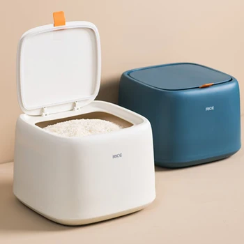 10kg Capacity Rice Storage Container Kitchen Household Moisture-proof Grain Noodles Cereal Containers Barrel With Seal Design 
10kg Capacity Rice Storage Container Kitchen Household Moisture-proof Grain Noodles Cereal Containers Barrel With Seal Design