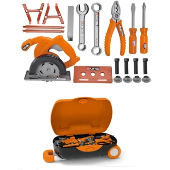 21Pcs Children Pretend Repair Tool Set Simulation Tool Trolley Case Early Learning Educational Toy Home Plastic Simulation Tools
21Pcs Children Pretend Repair Tool Set Simulation Tool Trolley Case Early Learning Educational Toy Home Plastic Simulation Tools