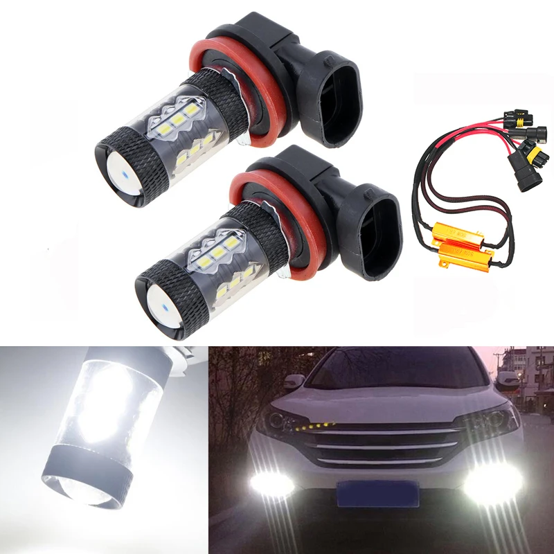 2x Canbus H8 H11 Led HB4 9006 Fog Lights Bulb No Error 3030SMD 1200LM 6000K White Car Driving Running Lamp Auto Leds Light 
2x Canbus H8 H11 Led HB4 9006 Fog Lights Bulb No Error 3030SMD 1200LM 6000K White Car Driving Running Lamp Auto Leds Light