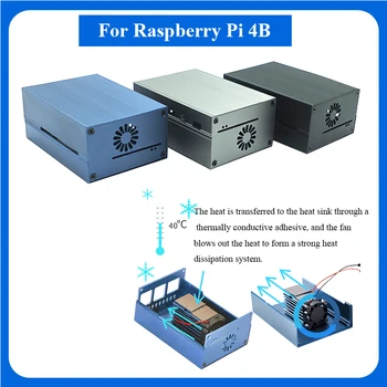 Raspberry Pi 4B Aluminum Case Metal Enclosure RPI 4 Box with fan for Raspberry Pi 4B
Raspberry Pi 4B Aluminum Case Metal Enclosure RPI 4 Box with fan for Raspberry Pi 4B