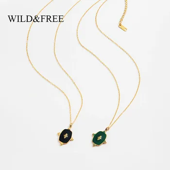 Wild&Free Bohemian Gold Geometric Pendant Necklace For Women Stainless Steel Black Color Rectangle Collar Neacklaces Jewelry
Wild&Free Bohemian Gold Geometric Pendant Necklace For Women Stainless Steel Black Color Rectangle Collar Neacklaces Jewelry