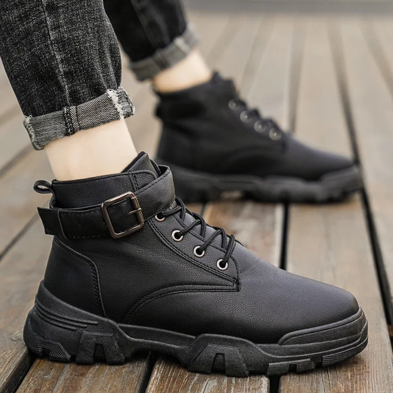 Winter Men Boots Big Size 38-47 Fashion Fur Lace-up Warm Leather Boots for Men High Top Snow Casual Shoes Men Nice Pop 
Winter Men Boots Big Size 38-47 Fashion Fur Lace-up Warm Leather Boots for Men High Top Snow Casual Shoes Men Nice Pop