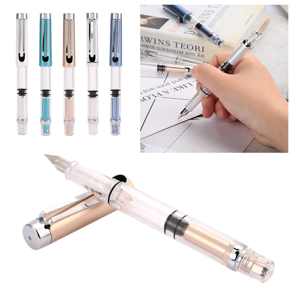 Fountain Pen 9 Color Pick WING SUNG 3008 0.5mm Transparent Home Writing Stationery Fine Nib Universal School Supplies Student
Fountain Pen 9 Color Pick WING SUNG 3008 0.5mm Transparent Home Writing Stationery Fine Nib Universal School Supplies Student