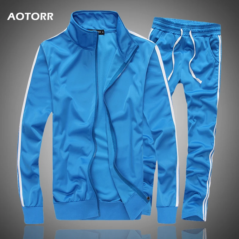 Spring Autumn Men Set Casual Men's Sportswear Tracksuit Striped Zipper Jacket+Sweatpants Two Piece Sets Male Solid Sporting Suit
Spring Autumn Men Set Casual Men's Sportswear Tracksuit Striped Zipper Jacket+Sweatpants Two Piece Sets Male Solid Sporting Suit