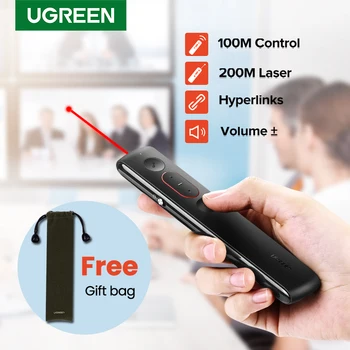 Ugreen Wireless Presenter USB Remote Control 2.4GHz for Powerpoint Presentation Wireless USB3.0 Controller Red Laser Pointer
Ugreen Wireless Presenter USB Remote Control 2.4GHz for Powerpoint Presentation Wireless USB3.0 Controller Red Laser Pointer