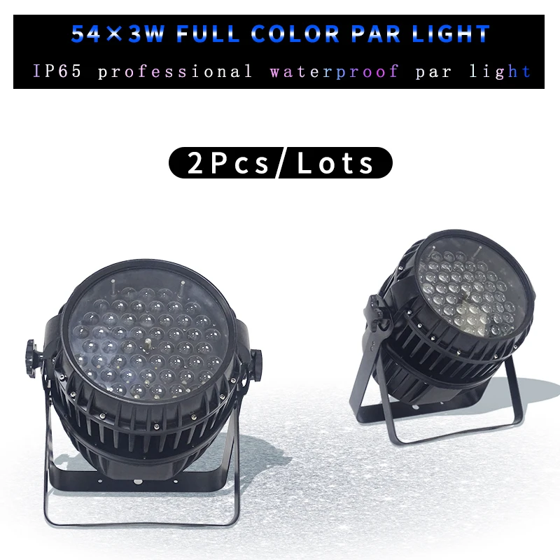 2 шт./лот RGBW светодиодный Zoom Par Light водонепроницаемый IP65 54x3 Вт 6 ~ 60 °
