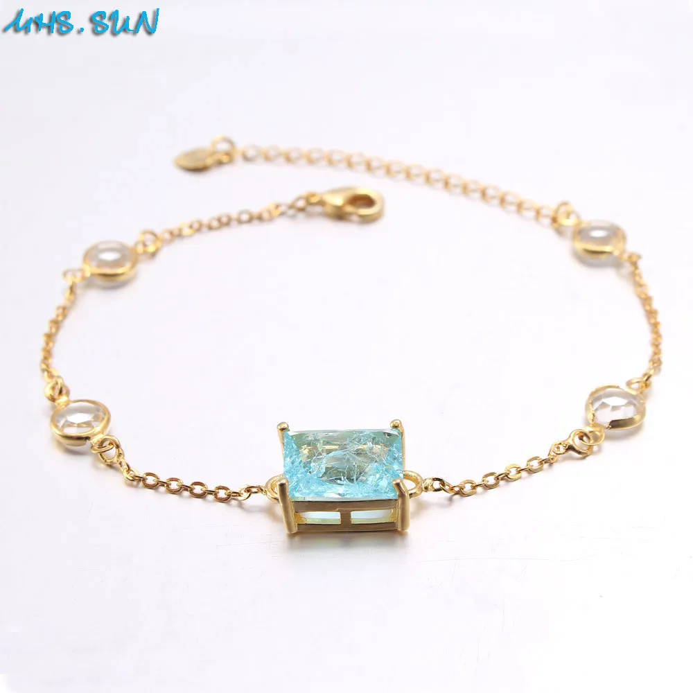MHS.SUN New Design AAA Cubic Zircon Girls Bracelet Gold/Silver/Black Color Chain Charm Crystal Bracelets For Women Party Jewelry
MHS.SUN New Design AAA Cubic Zircon Girls Bracelet Gold/Silver/Black Color Chain Charm Crystal Bracelets For Women Party Jewelry