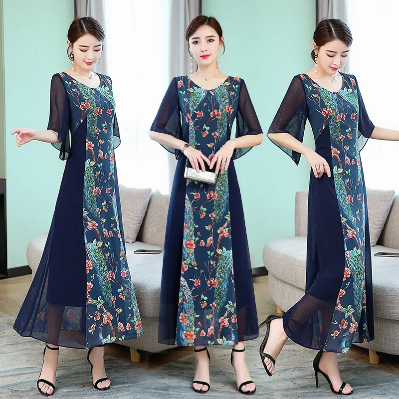2019 Spring And Summer New Style Half-sleeve Shirt Printed Slim Fit Long Skirt Ladies' Feminine Dress
2019 Spring And Summer New Style Half-sleeve Shirt Printed Slim Fit Long Skirt Ladies' Feminine Dress