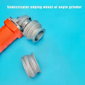 1pc Angle Grinder Semi-circular Edging Wheel Marble Grinding Trimming Wheel Diamond Head V-wheel Manual Brazing G1S5 
1pc Angle Grinder Semi-circular Edging Wheel Marble Grinding Trimming Wheel Diamond Head V-wheel Manual Brazing G1S5