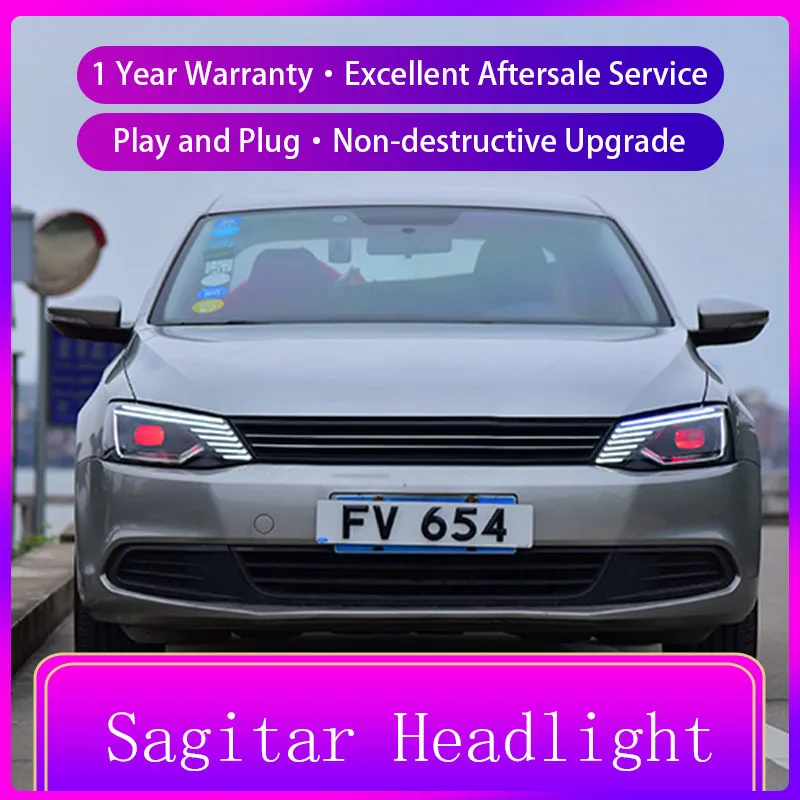 

Car Styling For VW JETTA MK6 2012-2018 Headlights Sagitar Headlight LED DRL Dynamic turn signal
