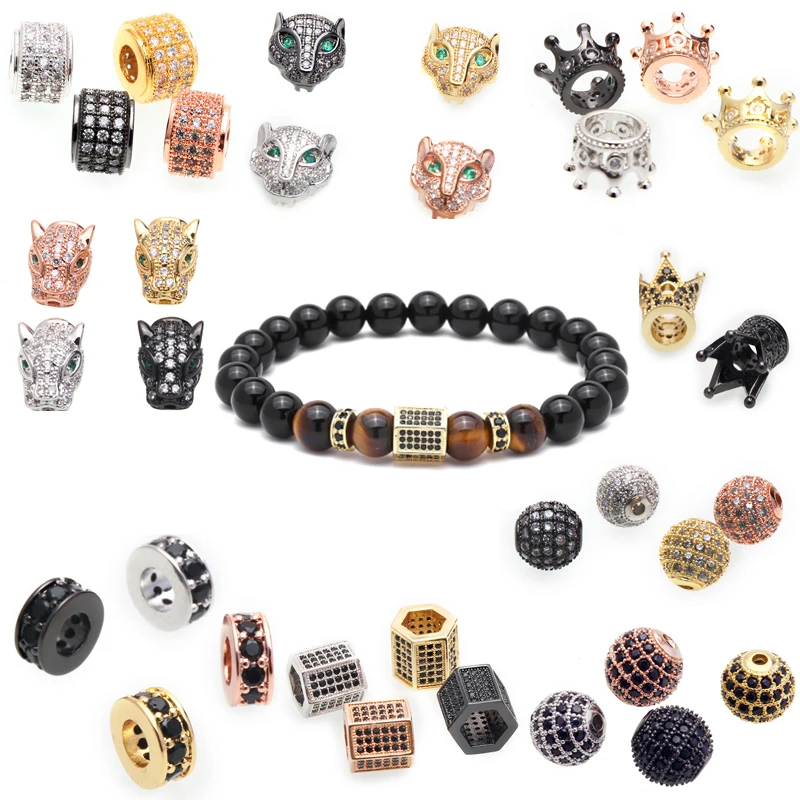 beads for jewelry making Crystal CZ Geometry Crown Leopard Helmet Skull Round Space Beads for Jewelry DIY Bracelet Making beads
beads for jewelry making Crystal CZ Geometry Crown Leopard Helmet Skull Round Space Beads for Jewelry DIY Bracelet Making beads