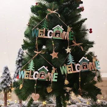 New Christmas Welcome Wording Signs Wooden Crafts Hanging Ornament for Home Door Window Wall Tree Decoration QW233
New Christmas Welcome Wording Signs Wooden Crafts Hanging Ornament for Home Door Window Wall Tree Decoration QW233