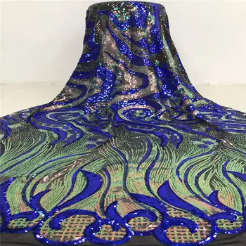 Unique African sequin lace fabric fashion French mesh tulle lace sequin party sewing 5 yards / lot F1735
Unique African sequin lace fabric fashion French mesh tulle lace sequin party sewing 5 yards / lot F1735