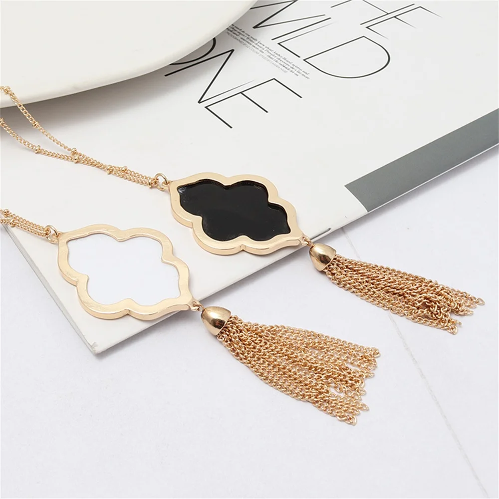 Abalone shell Leopard Curved Hexagon Pendant Necklace snakeskin leather wood grain Tassels Long Chain Necklaces brand jewelry Hff8ae90d82584c26a320c00be4f5d0d3N - Abalone shell Leopard Curved Hexagon Pendant Necklace snakeskin leather wood grain Tassels Long Chain Necklaces brand jewelry