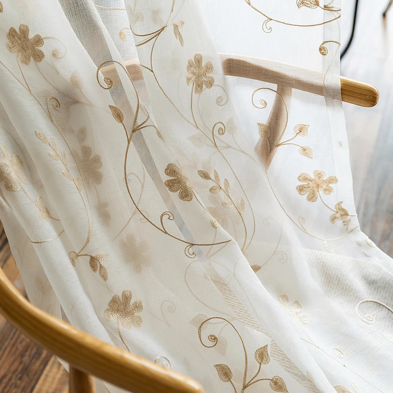 Modern Embroidered Flower Tulle Living Room Cortinas Doors Sheer Curtains For Bedroom Kitchen Window Voile Short Curtains
Modern Embroidered Flower Tulle Living Room Cortinas Doors Sheer Curtains For Bedroom Kitchen Window Voile Short Curtains