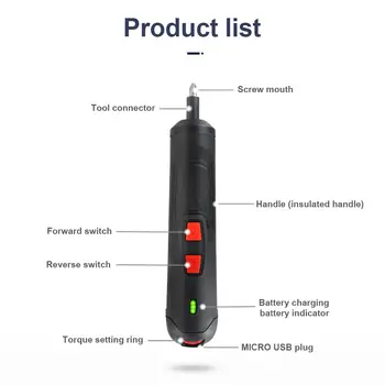 Electric Screw Driver 3.6V USB Lapping Machine Power Tools Hole Puncher Carpentry Electric Drill Electric Drill Driver 6 Files
Electric Screw Driver 3.6V USB Lapping Machine Power Tools Hole Puncher Carpentry Electric Drill Electric Drill Driver 6 Files