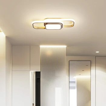 

Rectangle 40/60/80cm White/black art Modern Chandelier For Bedroom balcony Corridor cloakroom Nordic Led Chandelier Lighting