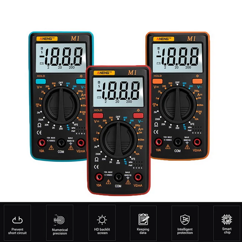 Digital Multimeter M1 A830L Portable Multimeters Handheld Tester Intelligent Digital Multimetro With Test Lead Large Lcd Display
Digital Multimeter M1 A830L Portable Multimeters Handheld Tester Intelligent Digital Multimetro With Test Lead Large Lcd Display