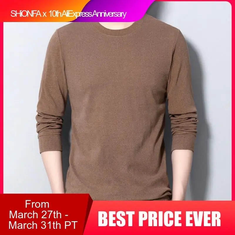 Fashionable Men's Solid Alpaca Fiber T Shirts O Neck Long Sleeve Knitted Bottoming Shirt Causal Tops for Autumn 2020 Oversized
Fashionable Men's Solid Alpaca Fiber T Shirts O Neck Long Sleeve Knitted Bottoming Shirt Causal Tops for Autumn 2020 Oversized