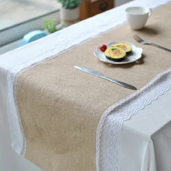 Lace Jute Table Runner Tablecloth Desk Cover Wedding Home Decorations Heat Insulation Bowl Pad Table Mat 30x275cm
Lace Jute Table Runner Tablecloth Desk Cover Wedding Home Decorations Heat Insulation Bowl Pad Table Mat 30x275cm