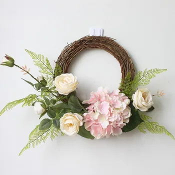 Wedding Decoration Rattan rose Metal Hoop Wreath door Decor Floral Hoop Christmas Decor for Home Hanging Artificial Flower
Wedding Decoration Rattan rose Metal Hoop Wreath door Decor Floral Hoop Christmas Decor for Home Hanging Artificial Flower