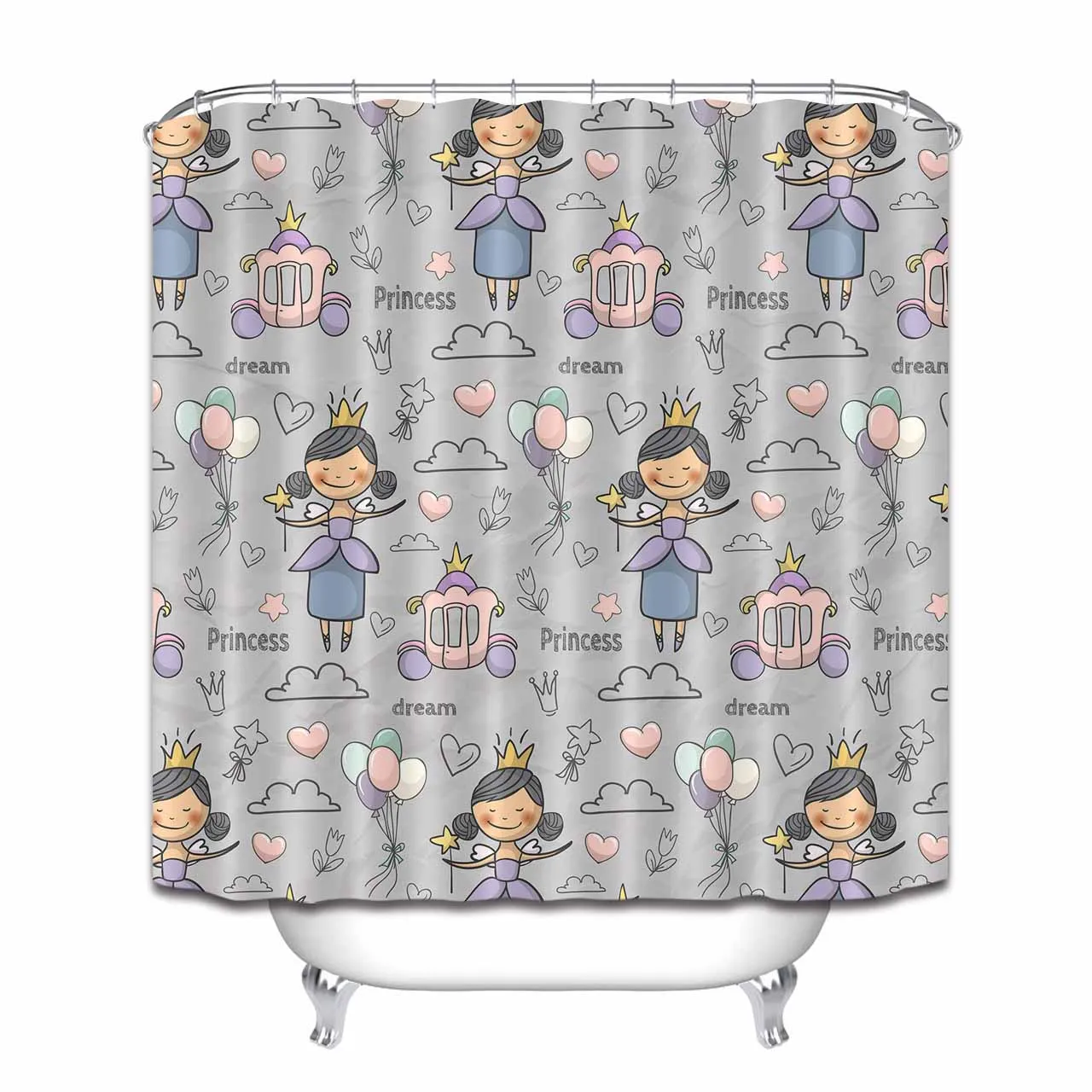 Cartoon Fairy Tale Girl Clouds Castle Moon Shower Curtain Waterproof Custom Bathroom Fabric for Kids Bathtub Decor
Cartoon Fairy Tale Girl Clouds Castle Moon Shower Curtain Waterproof Custom Bathroom Fabric for Kids Bathtub Decor