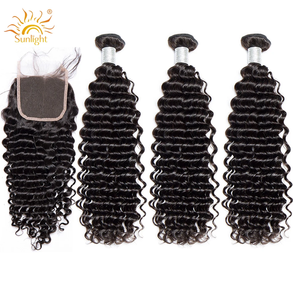 Brazilian Deep Wave Bundles With Closure Human Hair Weave Bundles With Closure 4*4 Sunlight Human Hair With Closure 1B# Non Remy
Brazilian Deep Wave Bundles With Closure Human Hair Weave Bundles With Closure 4*4 Sunlight Human Hair With Closure 1B# Non Remy